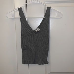 Gray knit like tank top size S